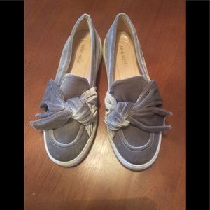 Nine West velvet slip ons. New 8M